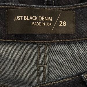 Dark denim wide leg jeans